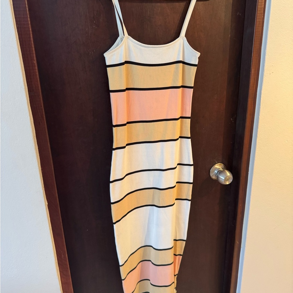 Striped Sleeveless Maxi Dress